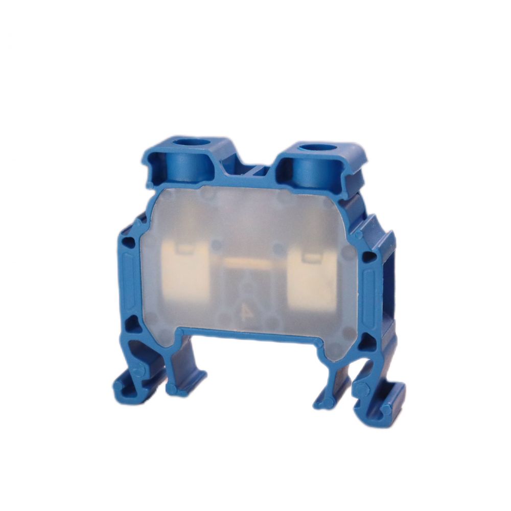 ONKA 10mm2 Screw terminal block DIN rail connector 2 wires blue, 1010045