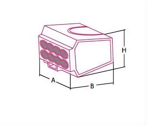 Conector TRANSPARENT cu 2 poli de 2,5 mm²