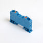 ONKA 10mm2 spring rail connector terminal block DIN rail terminal 2 wires blue, 1020047