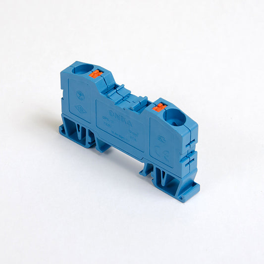 ONKA 10mm2 spring rail connector terminal block DIN rail terminal 2 wires blue, 1020047