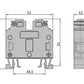 ONKA 16mm2 Screw terminal block DIN rail connector terminal 2 wires gray, 1010052