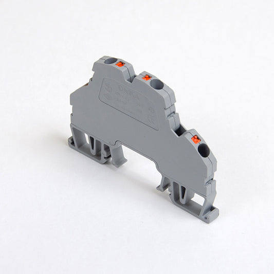 ONKA 2.5 mm2, 2 levels terminal block spring rail connector DIN rail terminal block 4 wires gray, 1020379