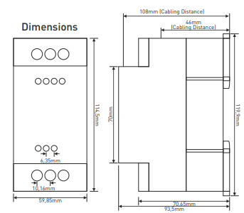 Digital overcurrent relay with voltage protection and 3×3 digit LED display TRM-30F