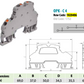 ONKA 4mm2, 2 niveluri conector cu arc pentru șină bloc terminal șină DIN terminal 4 fire gri, 1020406