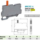 ONKA 6mm2 Screw terminal block with DIN rail test terminal 2 wires grey, 1010213