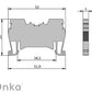 ONKA 1.5mm2 spring connector for DIN rail terminal block terminal 2 wires gray, 1020002