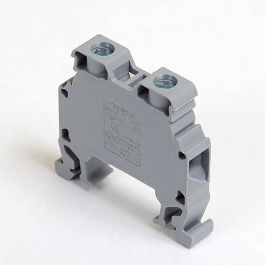 ONKA 6mm2 Conector șină cu șurub bloc terminal șină DIN terminal 2 fire gri, 1010032