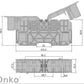 ONKA 95mm2 M8 Screw Rail Connector Terminal Block DIN Rail Terminal with Protective Cover, Gray, 1030059