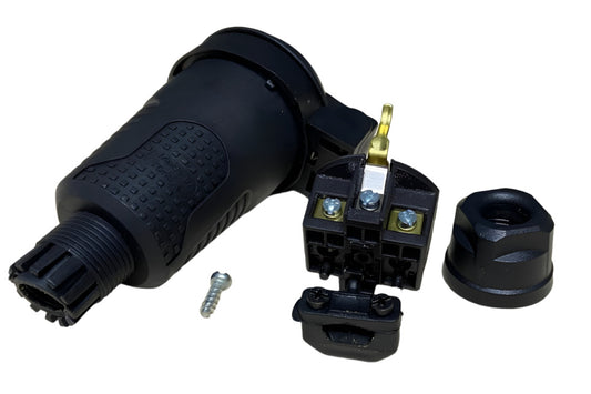 Priză ermetică din cauciuc negru IP54 cu clapetă 2P+Z 16A 250V SCHUKO RDP-F Bylion