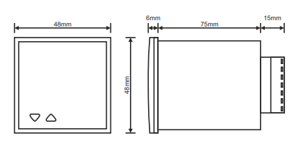 Cyclic time + ON-DELAY relay LED display for panel/door mounting