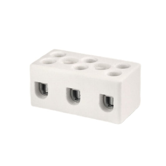 ONKA 4-6mm2 / 3 coils Steatite / Ceramic / Porcelain Connector - PORCELAIN TERMINAL BLOCK, 1070005