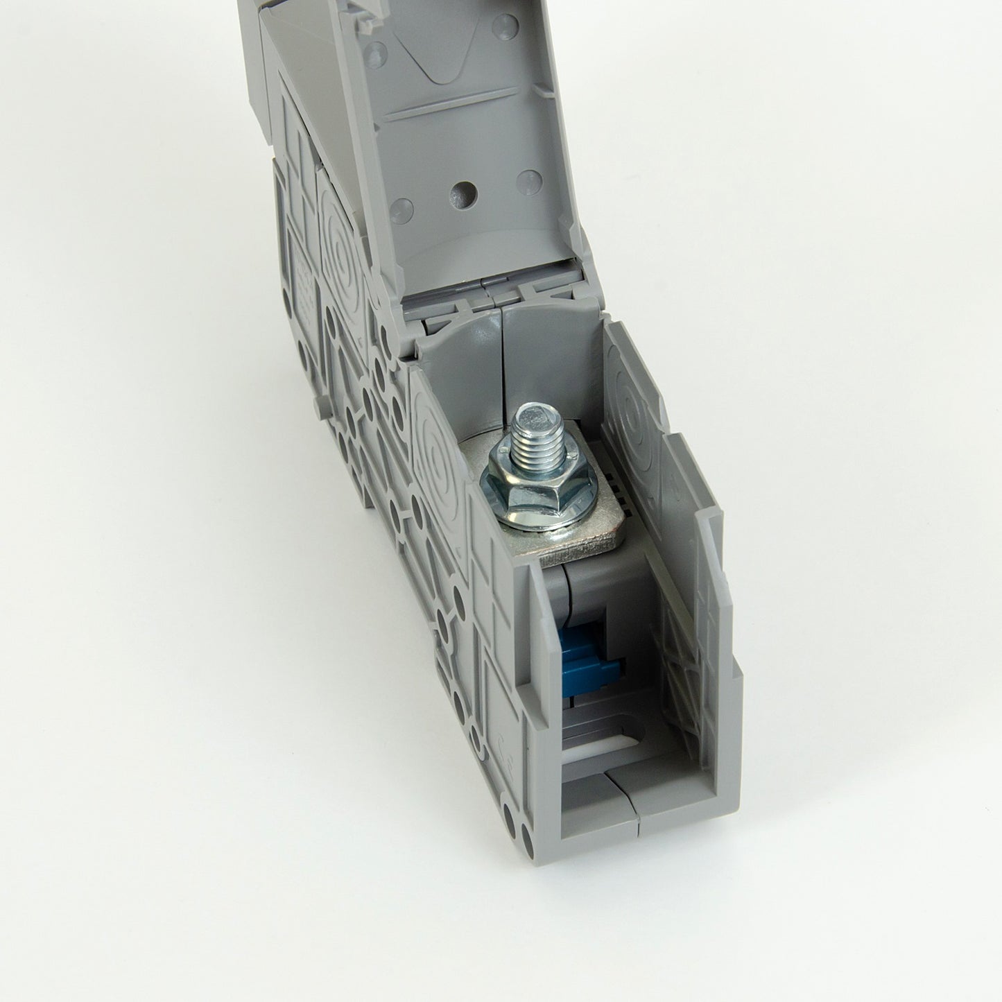 ONKA 95mm2 M8 Screw Rail Connector Terminal Block DIN Rail Terminal with Protective Cover, Gray, 1030059