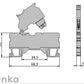 ONKA 2.5mm2 conexiune cu șurub bloc terminal de siguranță (siguranța nu este inclusă) gri, 1020223