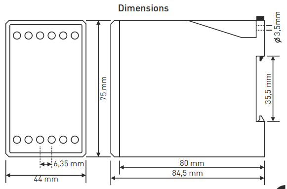 Digital overcurrent relay with 3×3 digit LED display TRM-100