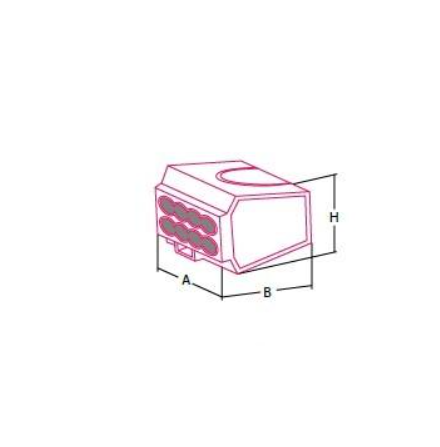 Transparent Push-in wire connector, 6x2,5 mm²