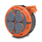 IP44 Compact Box Extension Cable Reel, 5m Cable with 4 Outlets + Thermal/Child Safety, 3x1mm², SCHUKO Grounding Type, PHP-05310-F