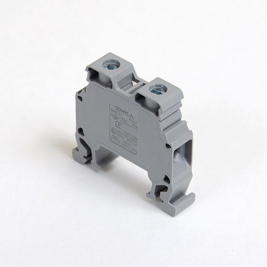 ONKA 10mm2 Conector șină cu șurub bloc terminal șină DIN terminal 2 fire gri, 1010042