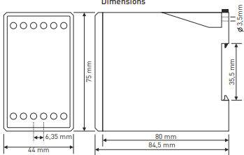 Digital overcurrent relay with 3×3 digit LED display TRM-50