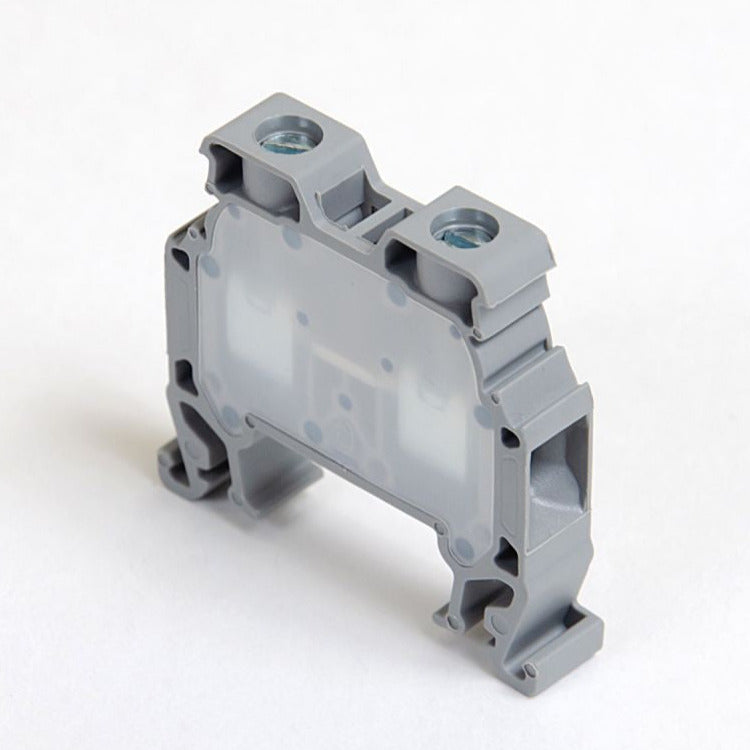 ONKA 6mm2 Conector șină cu șurub bloc terminal șină DIN terminal 2 fire gri, 1010032