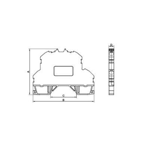 OPK-C 2,5 mm² double-spring terminal block for DIN rail