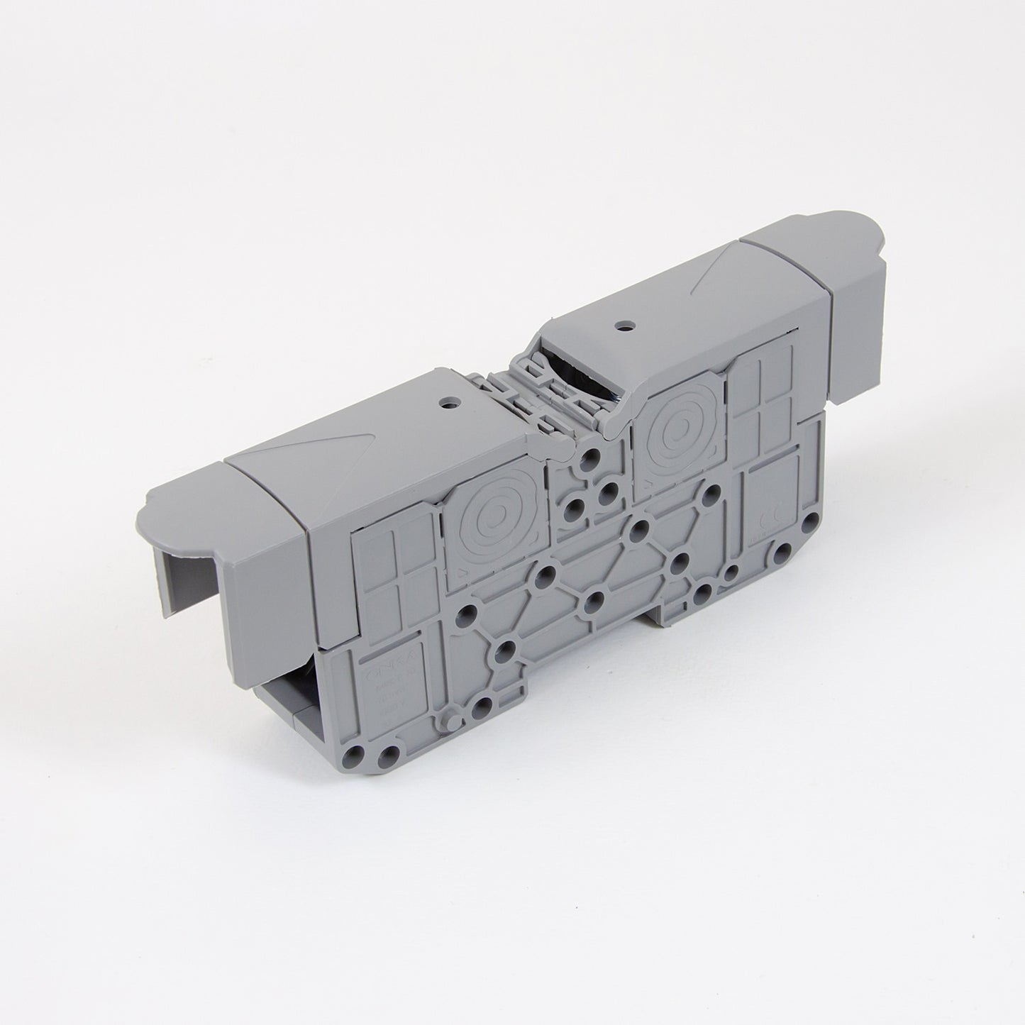 ONKA 70mm2 M8 Screw Rail Connector Terminal Block DIN Rail Terminal with Protective Cover, Gray, 1030045