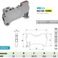 ONKA 2.5mm2 Hybrid Screw / Spring Rail Terminal Block Terminal Block DIN Rail Terminal Block 2-wire grey, 1040002