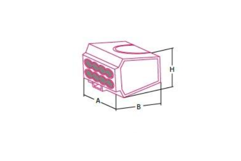Transparent Push-in cable connector, 2,5 mm², 8 poles