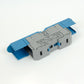 ONKA 150mm2 M12 Bloc terminal conector șină cu șurub Terminal șină DIN cu capac de protecție, albastru, 1030091
