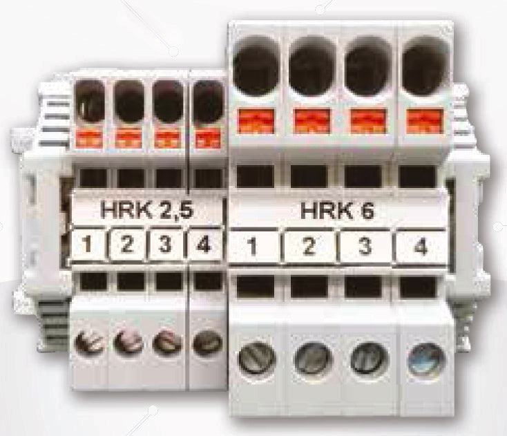 ONKA 2.5mm2 Hybrid Screw / Spring Rail Terminal Block Terminal Block DIN Rail Terminal Block 2-wire grey, 1040002
