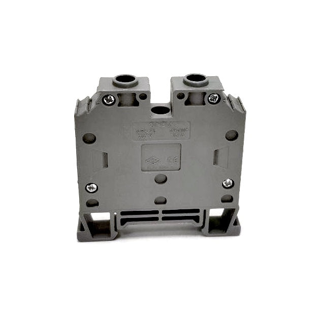 ONKA 25mm2 Screw Rail Connector Terminal Block DIN Rail Terminal 2 Wires Gray, 1010062