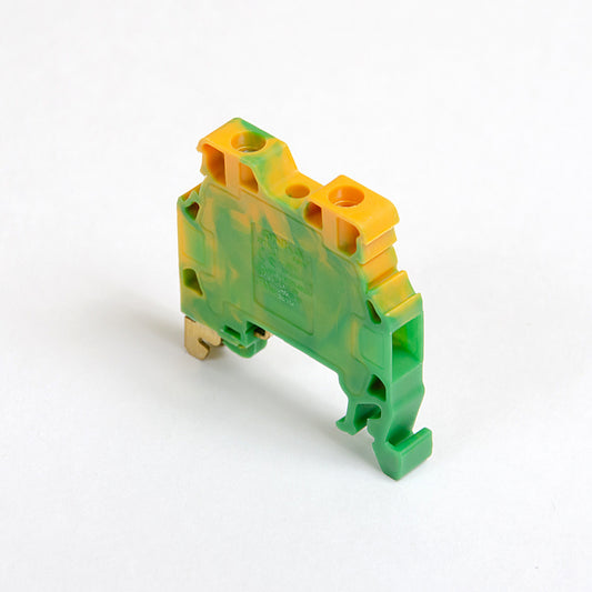 ONKA 4mm2 PE Conector șină cu șurub bloc terminal șină DIN terminal 2 fire gri, 1010220