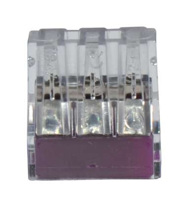 TRANSPARENT three-pole connector, 2,5 mm²