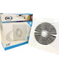 ARS - ventilator axial pentru baie / WC alb, montat pe perete, alb, cu grilă silențioasă 150mm, 280 m3/h, 340043
