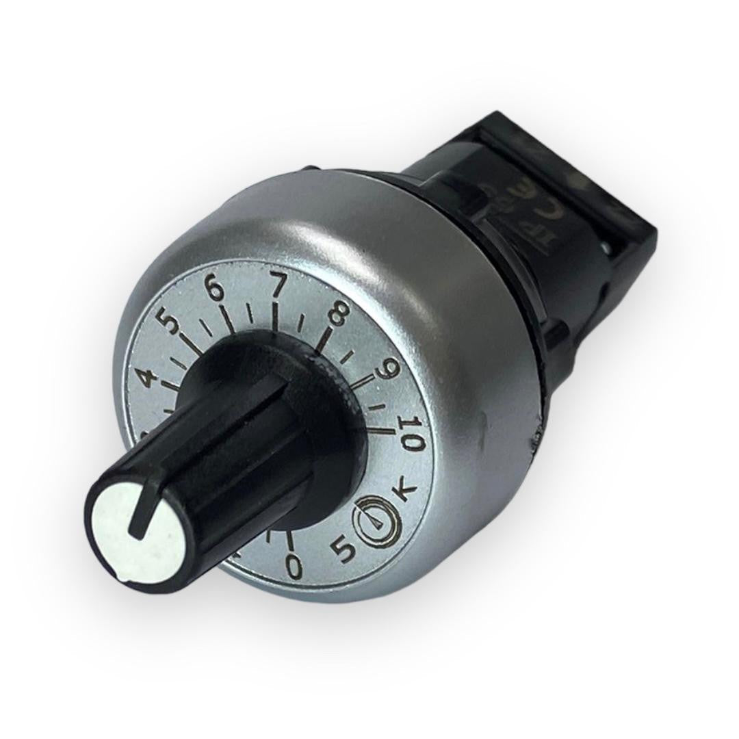 Potențiometru 10 kΩ / 5 kΩ cu o singură tură IP64, diametru 22 mm ...